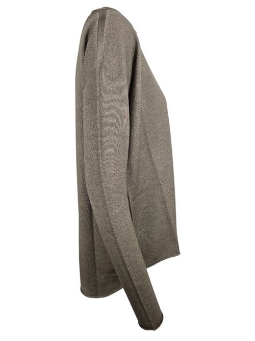 maglia donna girocollo tortora A rovescio | 1507/2112